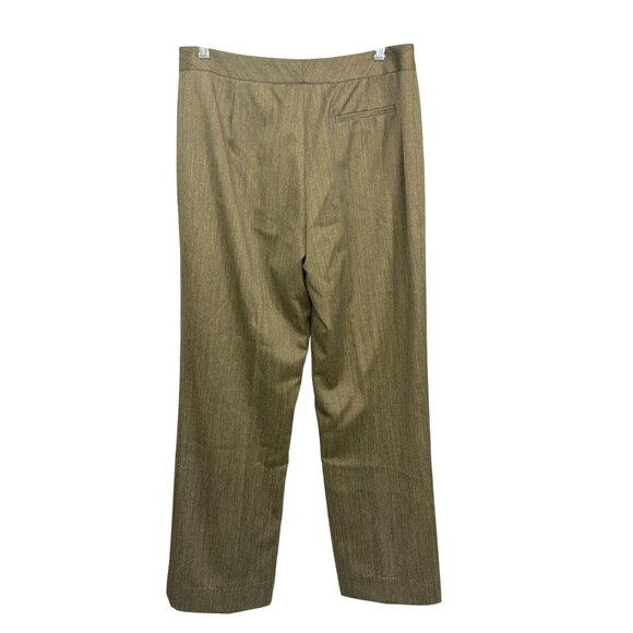 Lafayette 148 Womens Wide-Leg Wool-Blend Dress Pants Camel Size 8 Mid-Rise - Picture 2 of 8